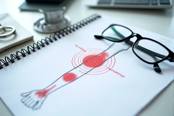Medical intake records documenting puncture wounds and nerve damage from a dog attack.