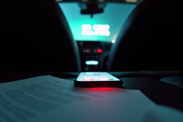 A cellphone and a booklet of compiled evidence from a rideshare assault in San Diego County.