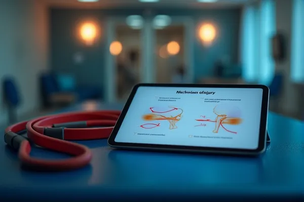 At a San Diego physical Rehabilitation clinic recovering from a soft tissue injury.