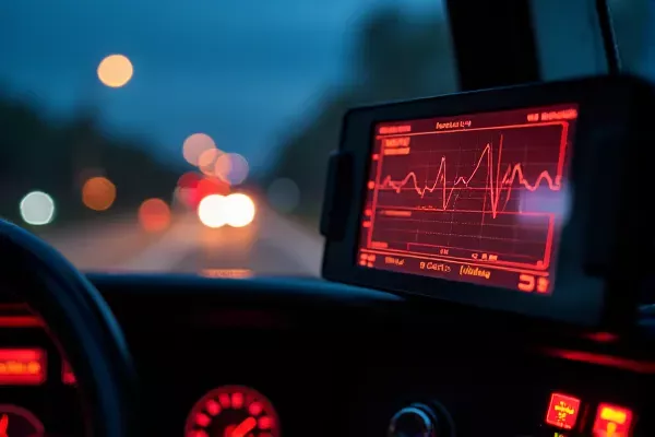 Electronic Logging Device (ELD) showing Hours of Service violations for commercial trucking evidence.