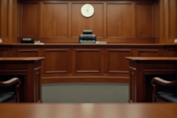 Interior view of a San Diego Superior Court courtroom.