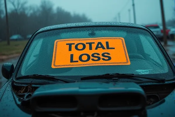 Vehicle declared a total loss by insurance, requiring negotiation for fair market value.